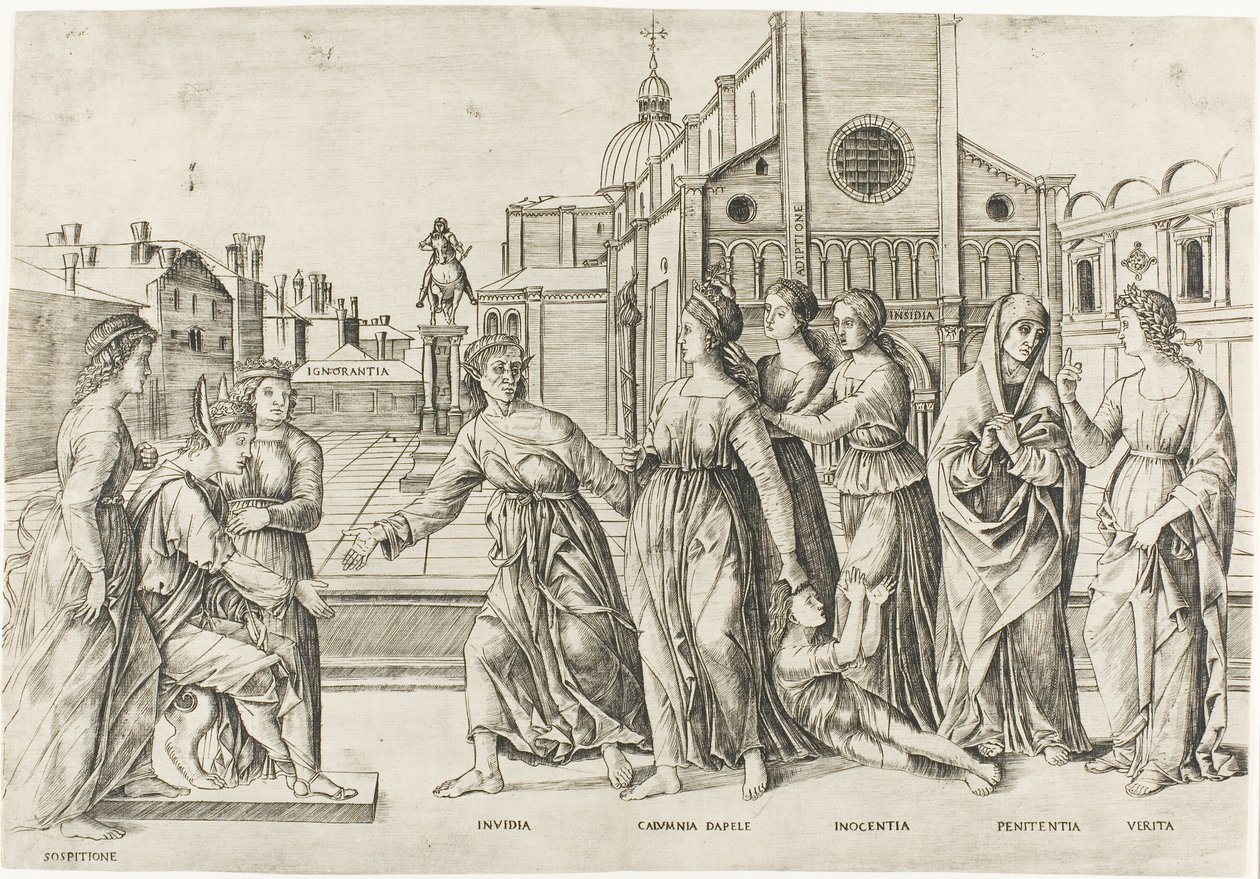 Pomluva z Apelles od Girolamo Mocetto