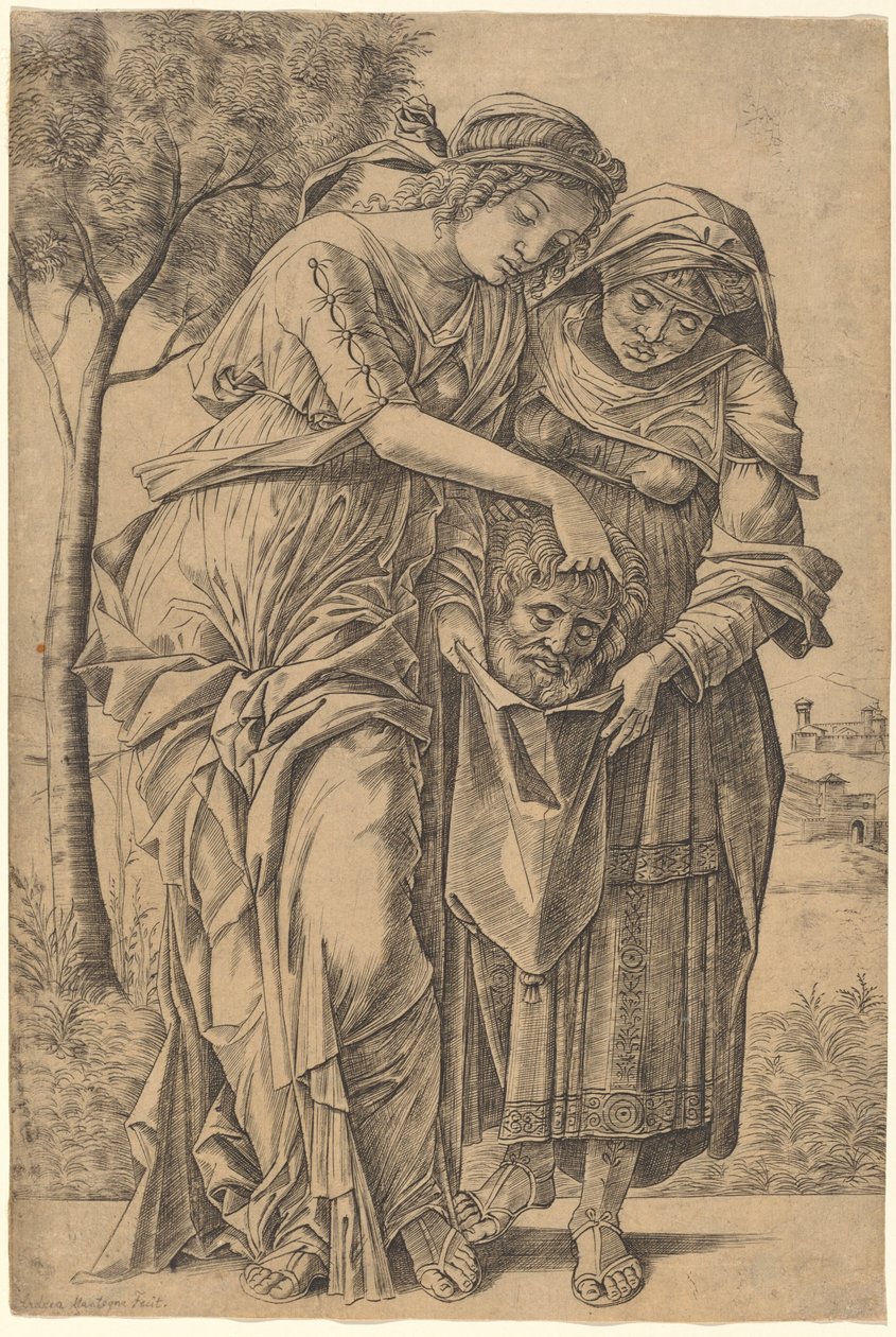 Judith s hlavou Holoferna od Girolamo Mocetto after Andrea Mantegna