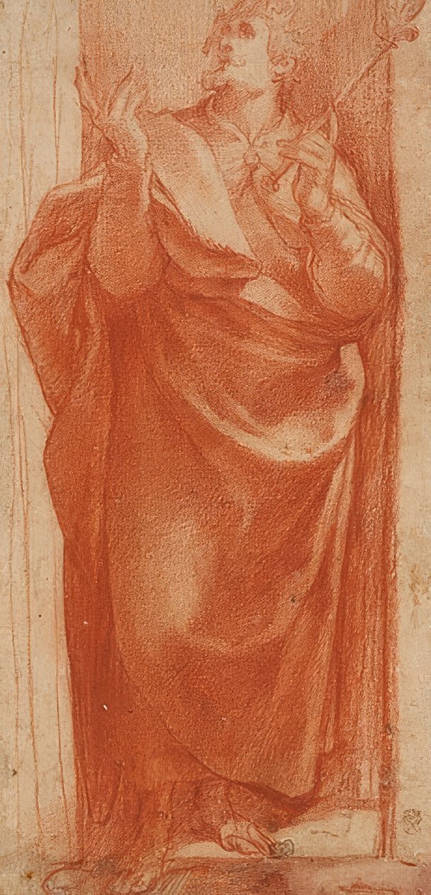 Stojící svatý král. Kolem 1570/80 (?) od Girolamo Muziano