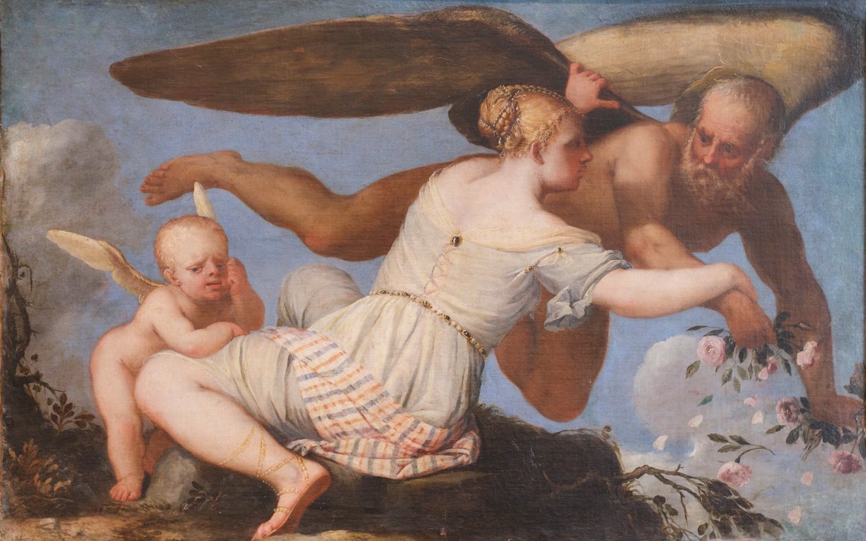 Alegorie utíkajícího času, c. 1755-1759 (olej na plátně) od Girolamo Pellegrini