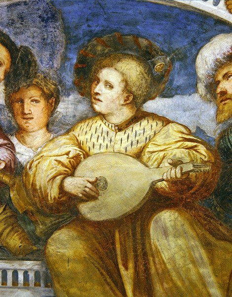 Beze, detail koncertu, 1532 od Girolamo Romanino