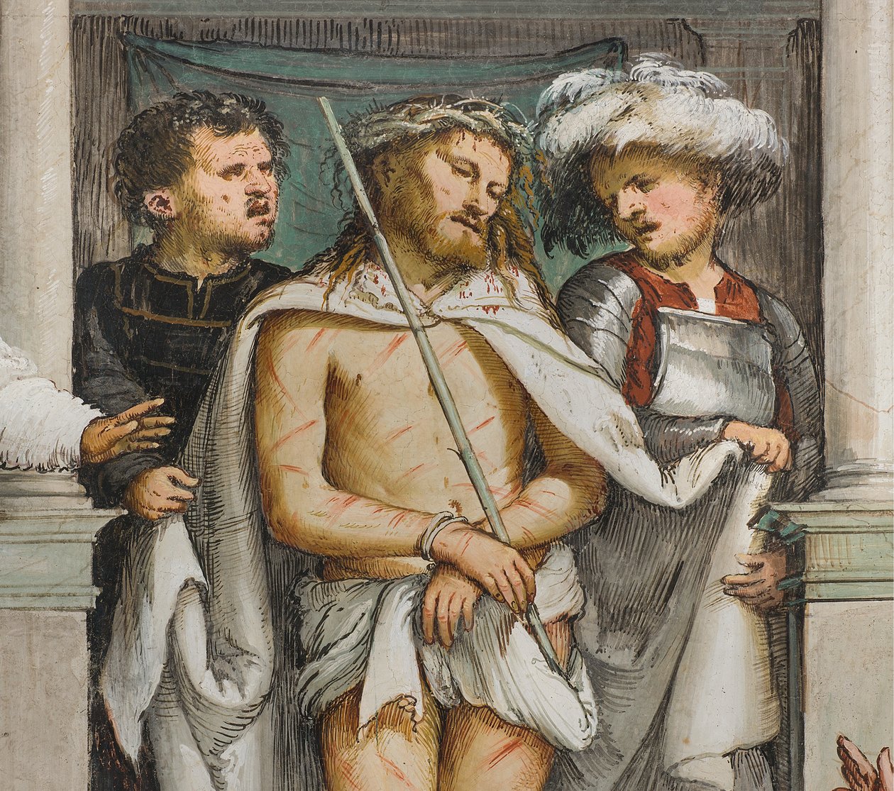 Central Nave, Fourth South Span, Ecce Homo, Girolamo Romanino od Girolamo Romanino