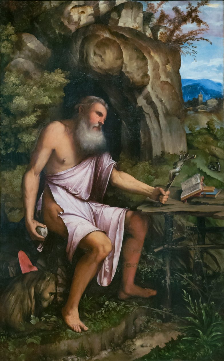 Kající svatý Jeroným od Girolamo Romanino