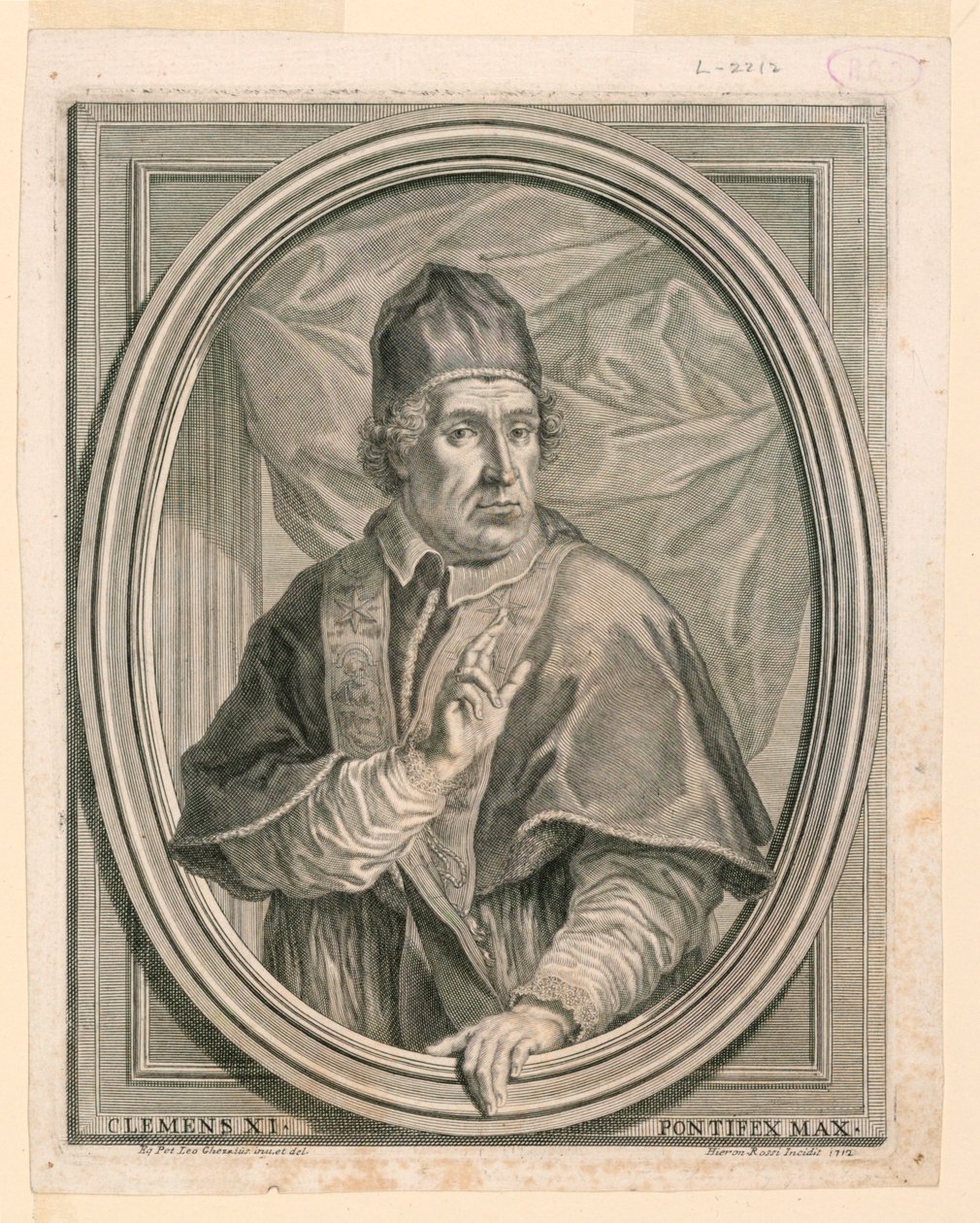 Portrét papeže Klementa XI od Girolamo Rossi