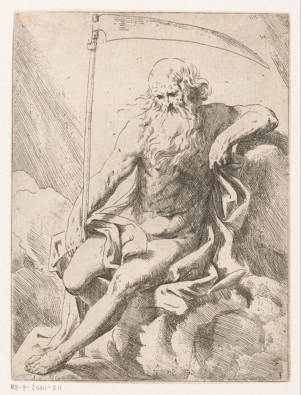 Saturn s kosou od Girolamo Scarselli