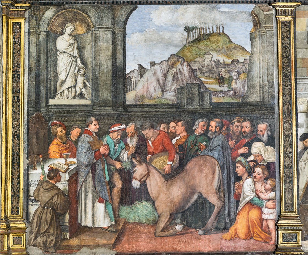 Zázrak muly, severní zeď, škola svatého, detail 2195188 od Girolamo Tessari