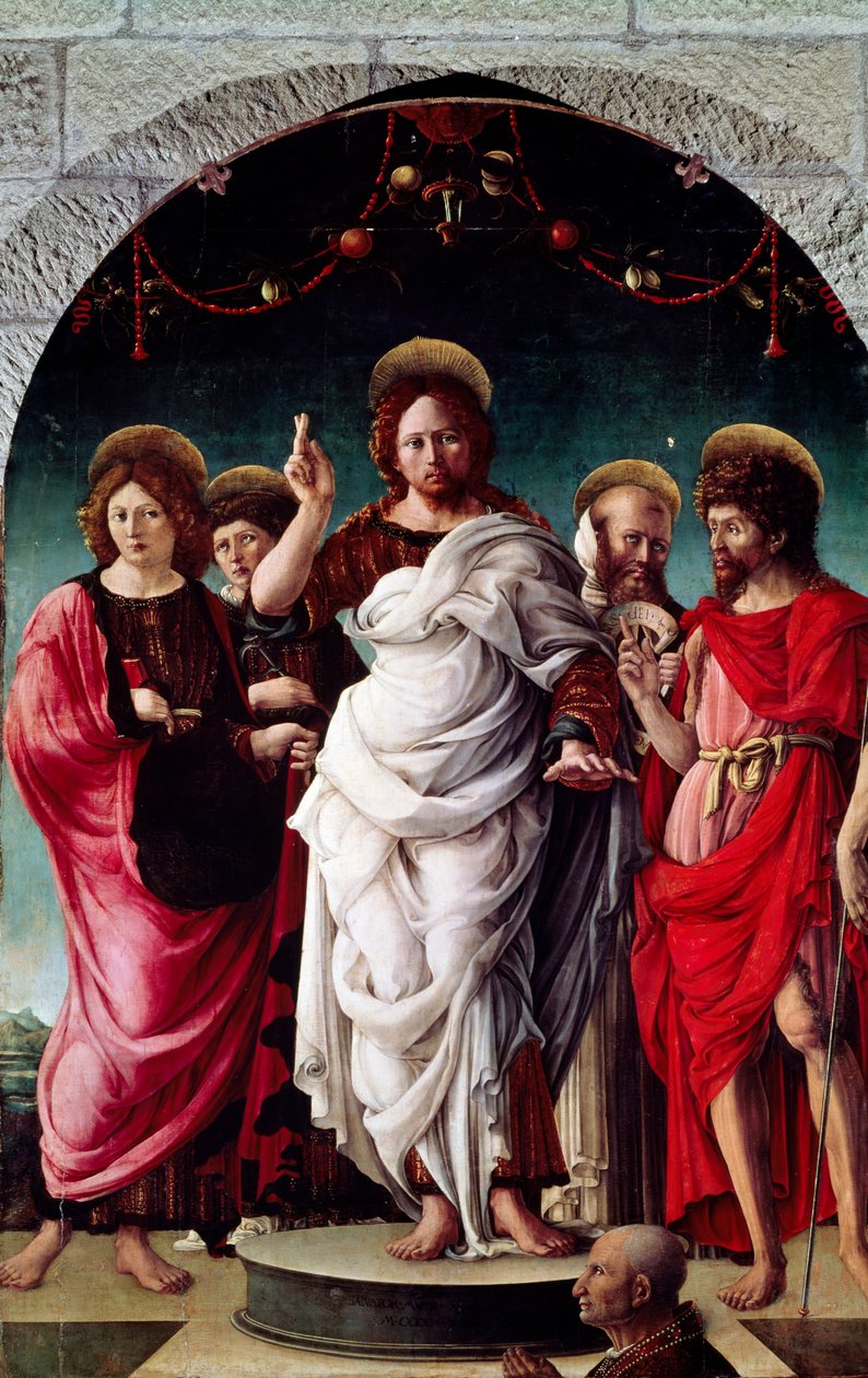 Blessing Redeemer, Girolamo da Cremona (ca od Girolamo da (attr. to) Cremona