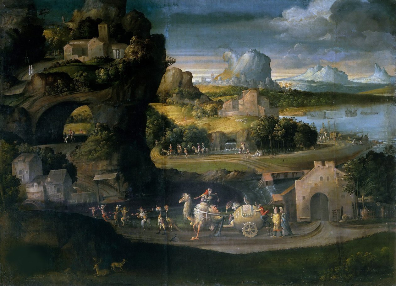 Krajina s kouzelníky, c. 1525. od Girolamo da Carpi