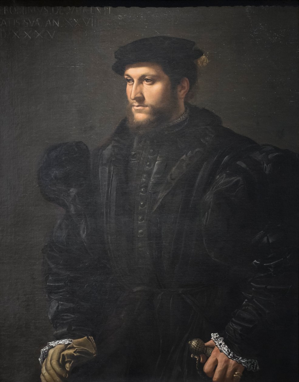 Portrét gentlemana v černém od Girolamo da Carpi