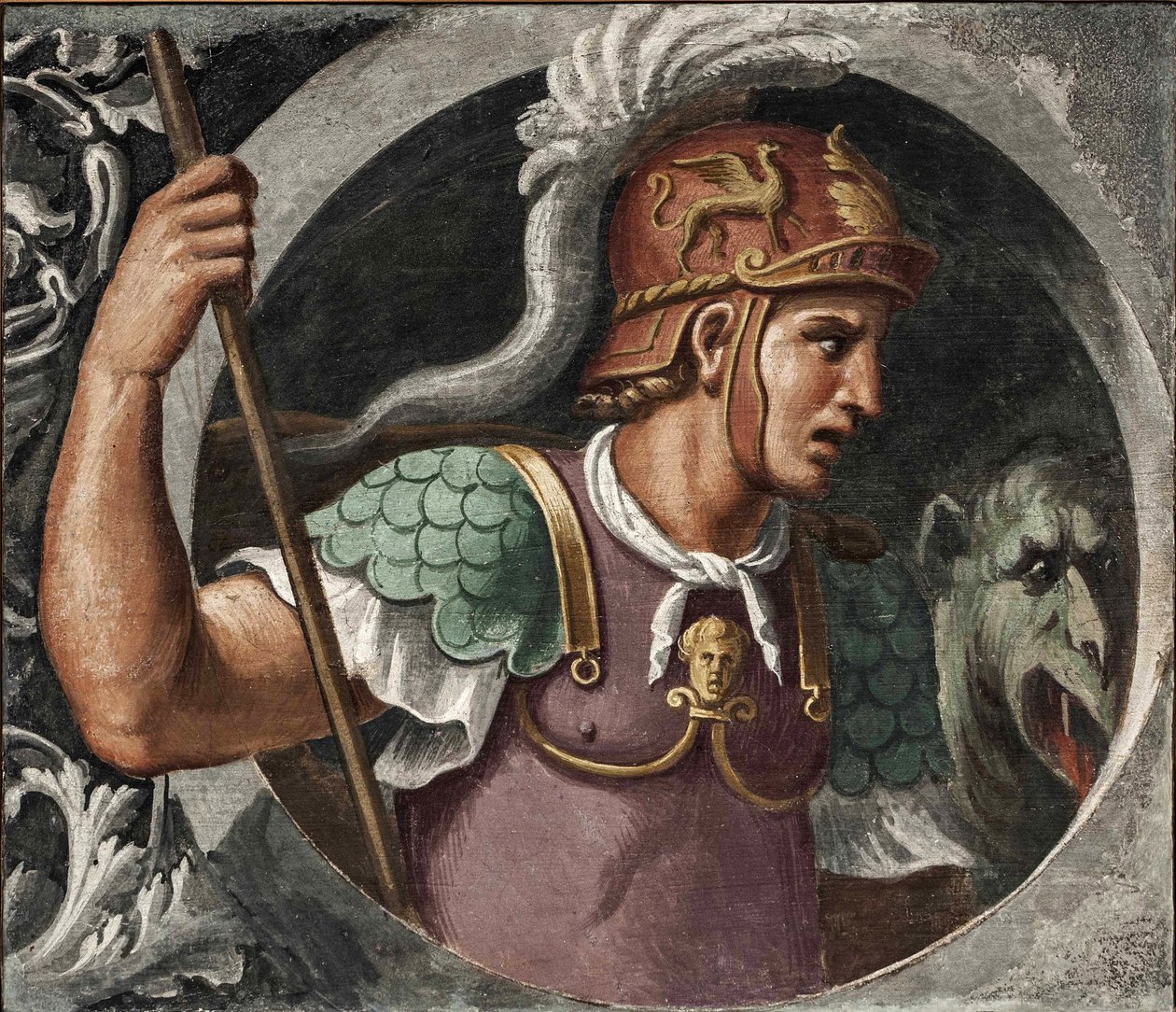 Svatý Jiří par Girolamo da Carpi (1501-1556). Freska, rozměr: 78x91,, Národní obrazová galerie, Ferrara od Girolamo da Carpi