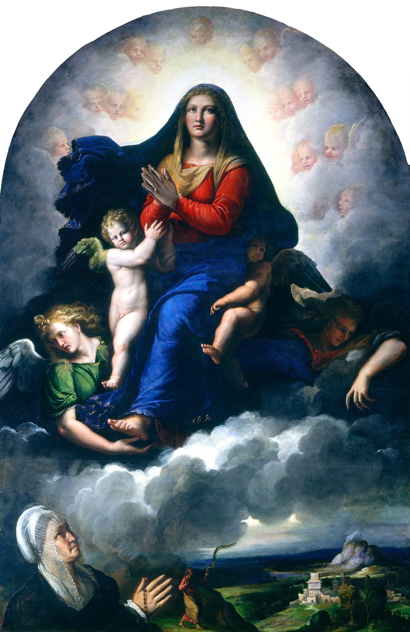 Zjevení Panny, 15301540. od Girolamo da Carpi