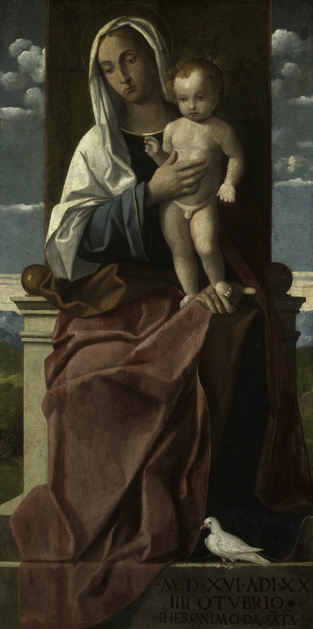 Panna a dítě na trůn, 1516. od Girolamo da Santacroce