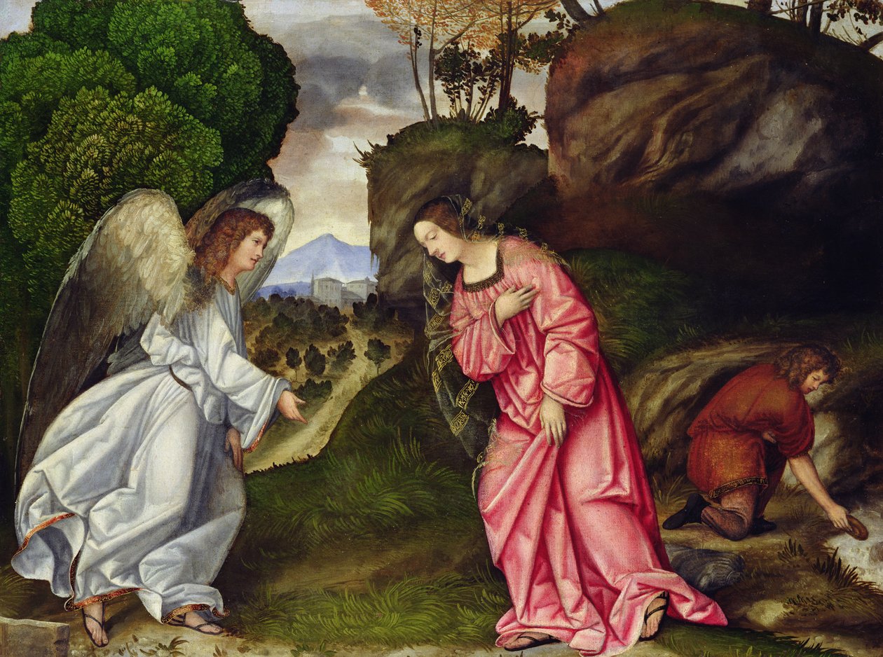 Hagar a anděl od Girolamo da Treviso II