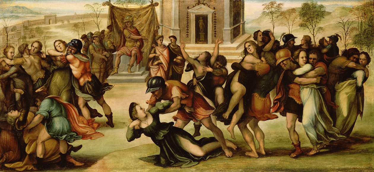 Znásilnění Sabinů, kolem roku 1520 od Girolamo del Pacchia