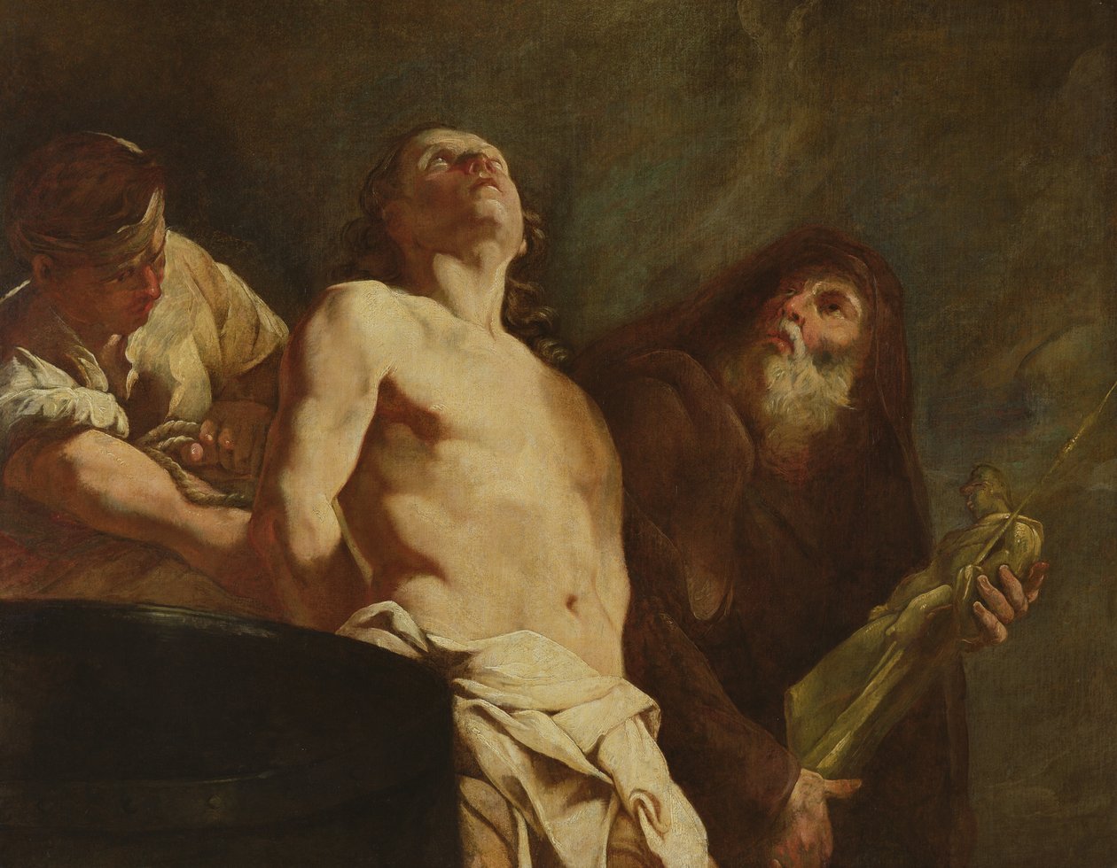 Umučení svatého Jana Evangelisty, kolem roku 1730 od Giulia Lama