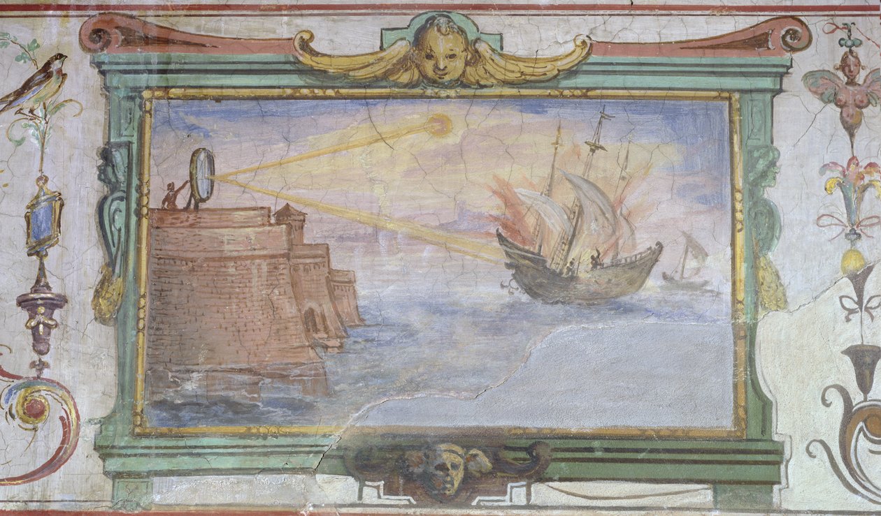 Hořící zrcadla, Matematická místnost, 1587-1609 od Giulio Parigi
