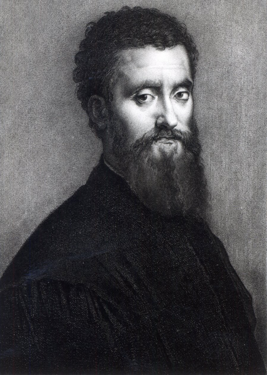 Autoportrét, vyrytý Jean-Louis Potrelle od Giulio Romano