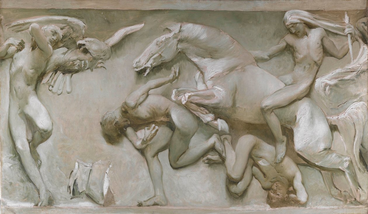 Od velkých objevů, přes ponuré věky..., 1906. od Giulio Aristide Sartorio