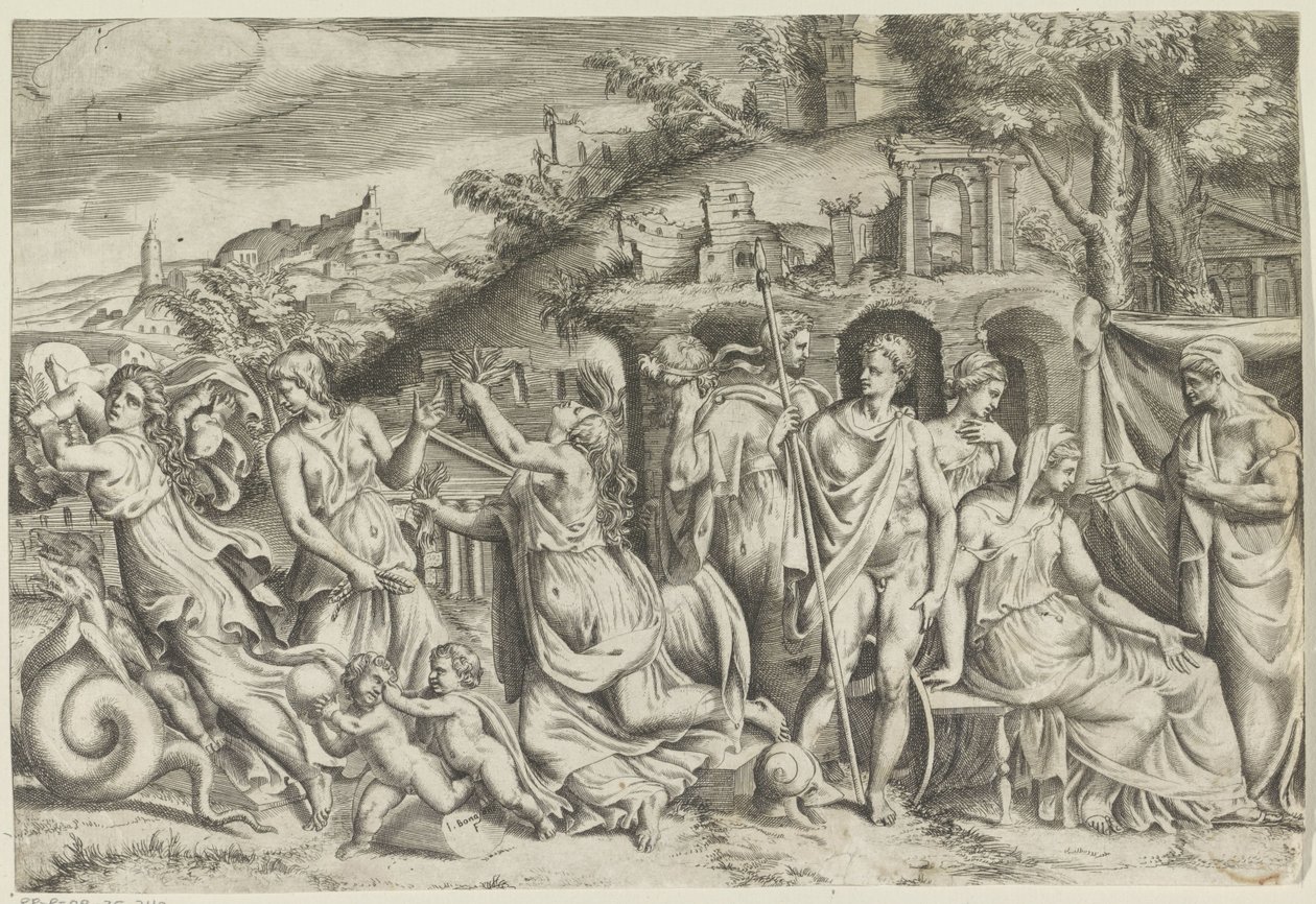 Jason v Medea od Giulio Bonasone