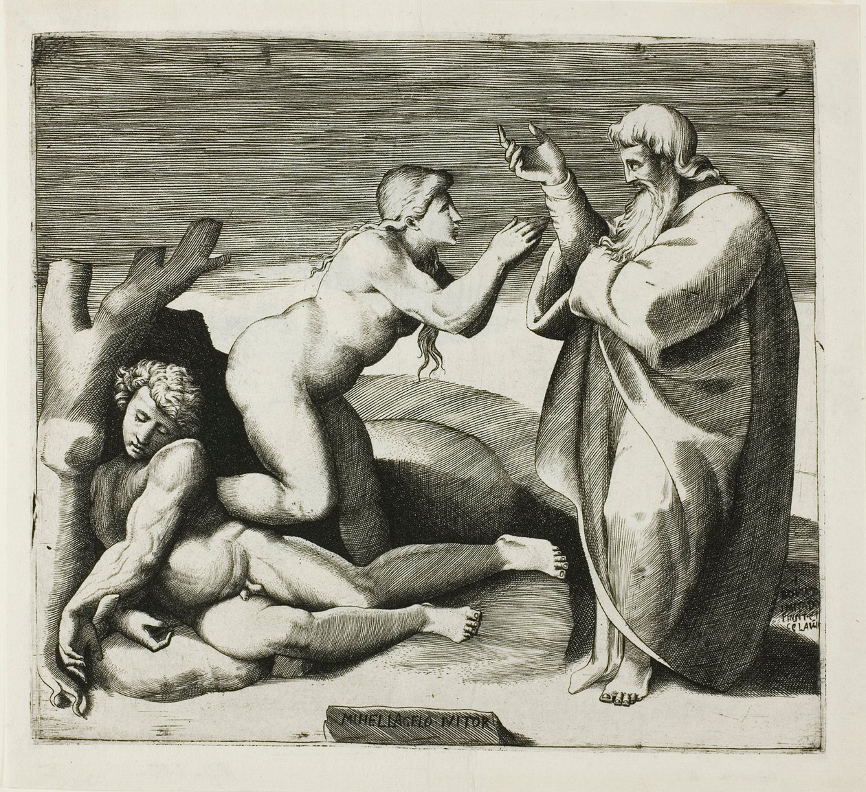 Stvoření Evy od Giulio Bonasone