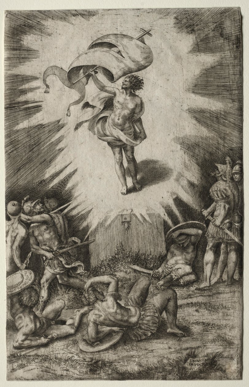 Vzkříšení, 1561. od Giulio Bonasone