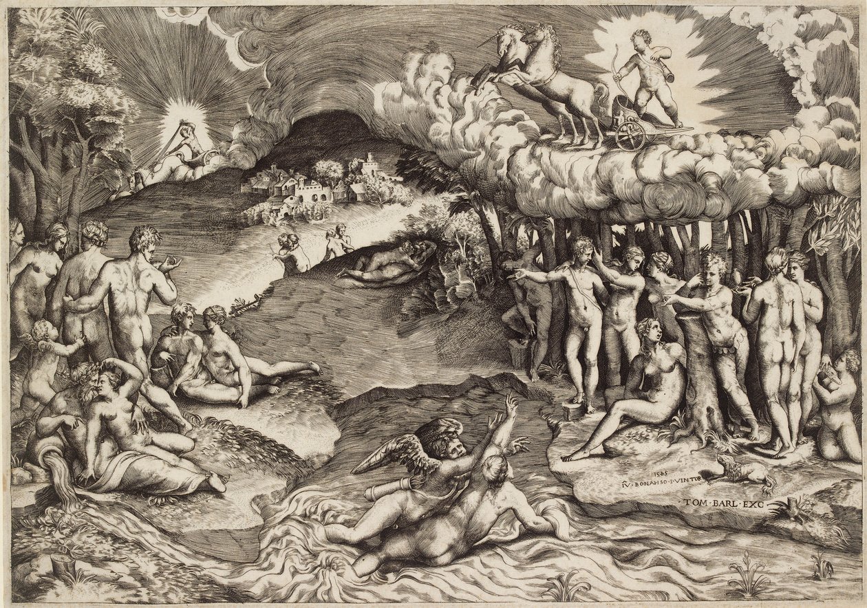 Triumf lásky, 1545 od Giulio Bonasone