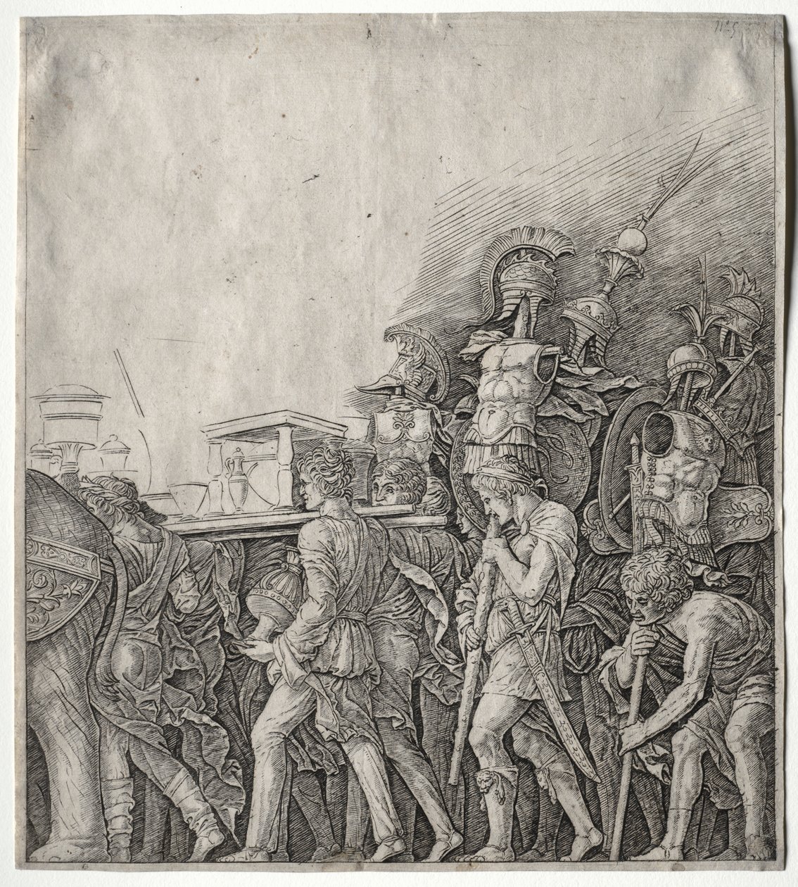 The Triumphs of Caesar: The Corselet Bearers, c. 1498. od Giulio Campagnola