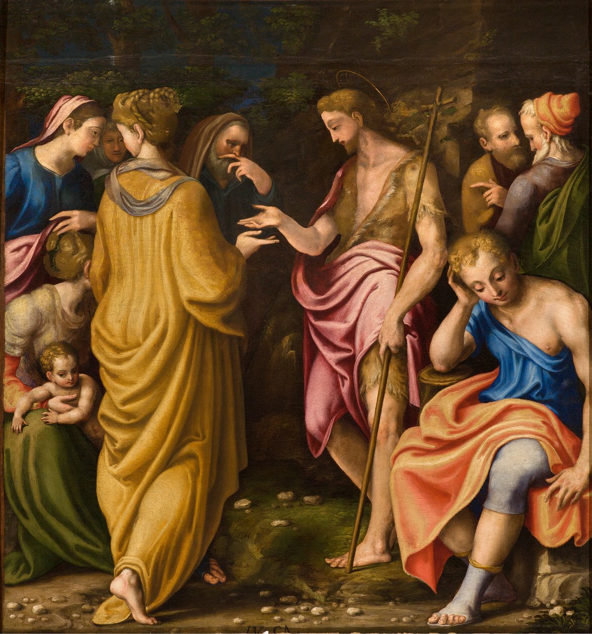 Kaple Panny Marie lidu, první rozpětí jižní strana, Julius Camps, Kázání Baptisty 1569 od Giulio Campi