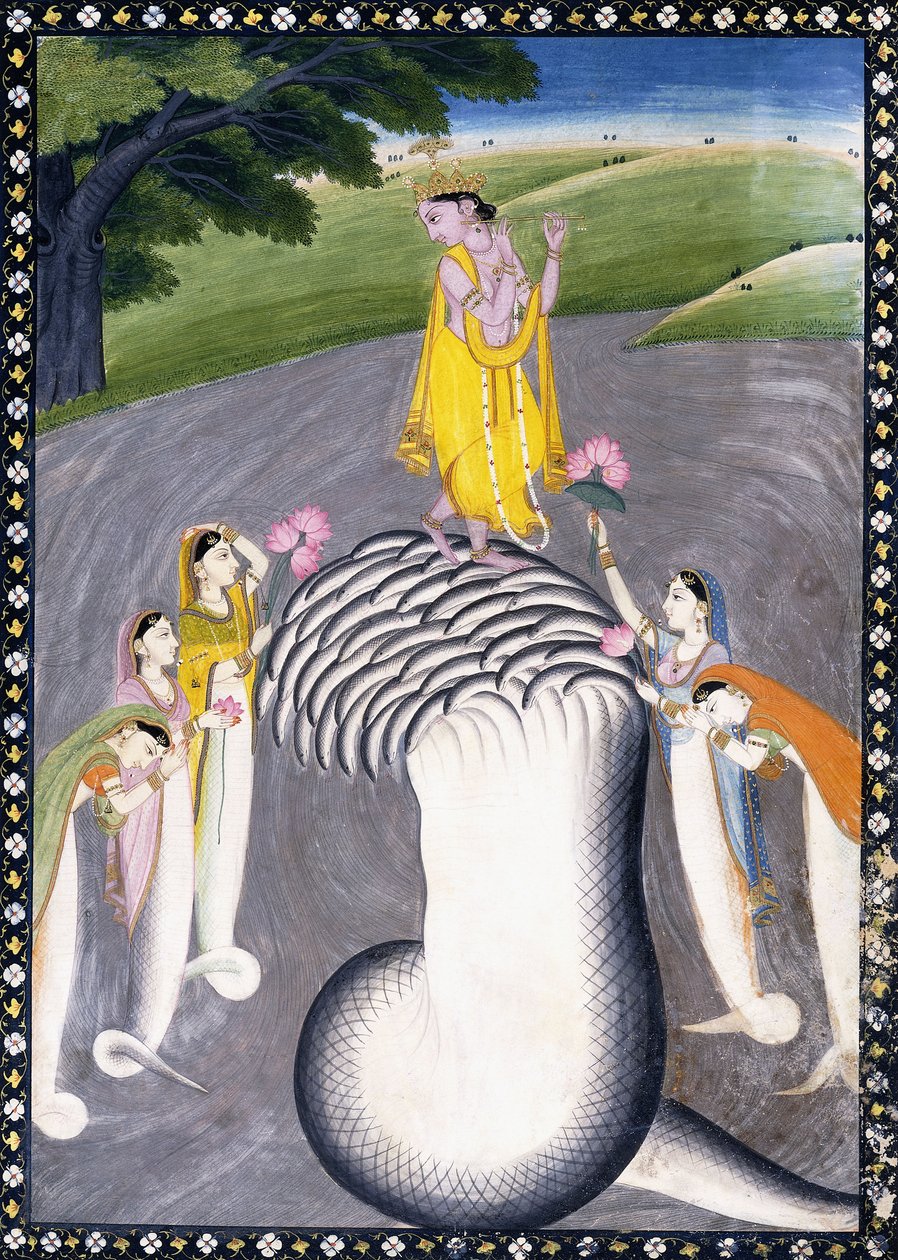 Krishna Quelling the Hydra-headed Snake, c.1790 od Giulio Carlini