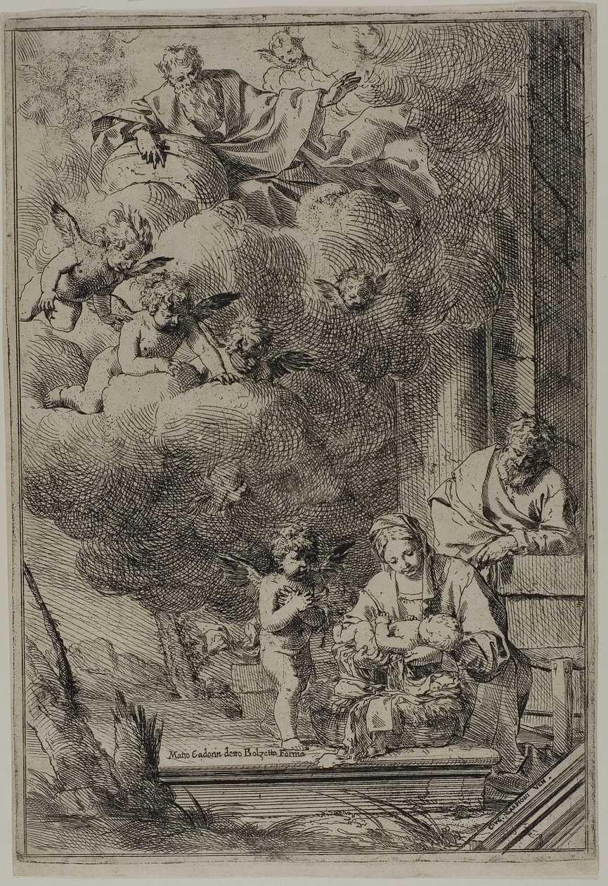 Svatá rodina od Giulio Carpioni