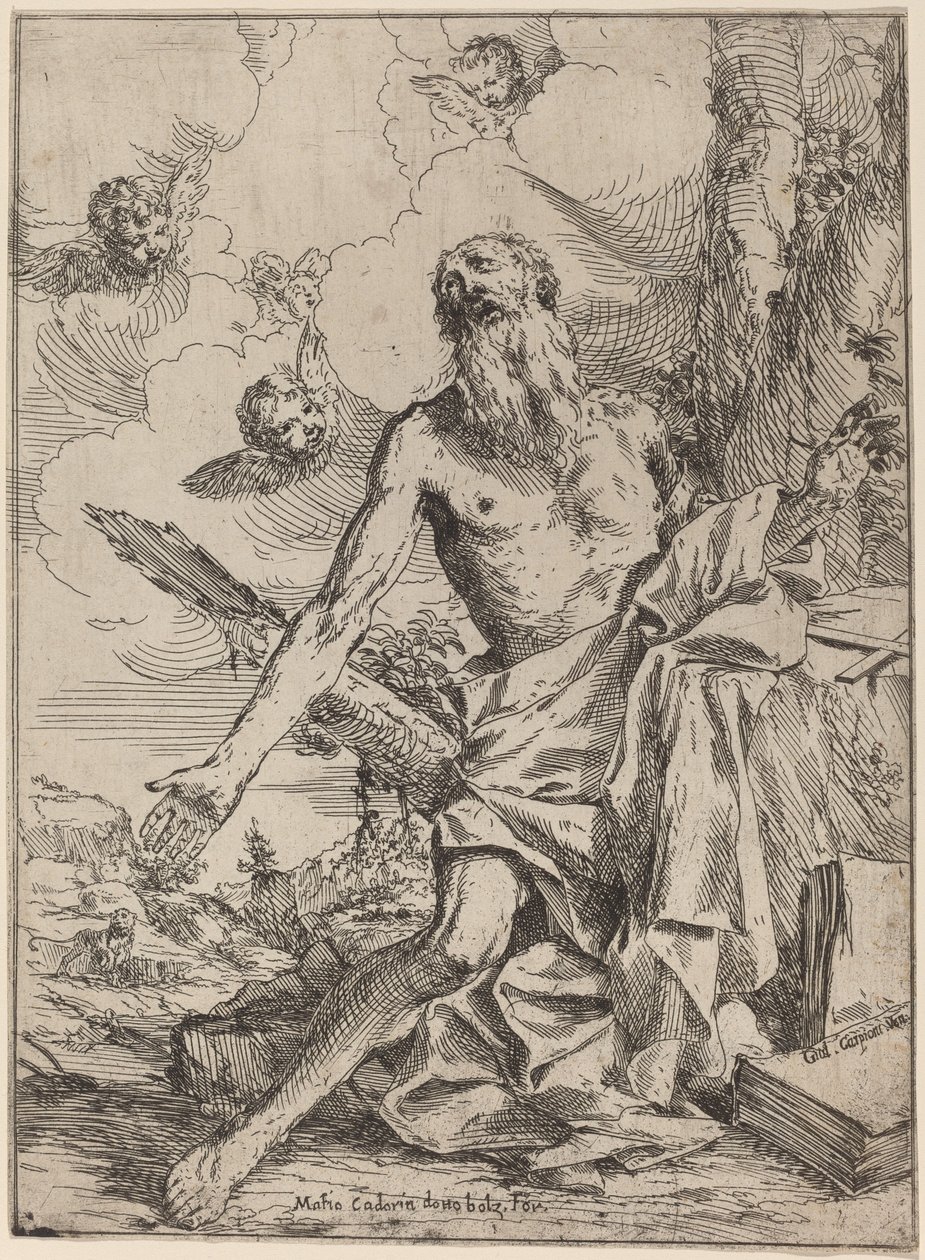 Svatý Jeroným od Giulio Carpioni