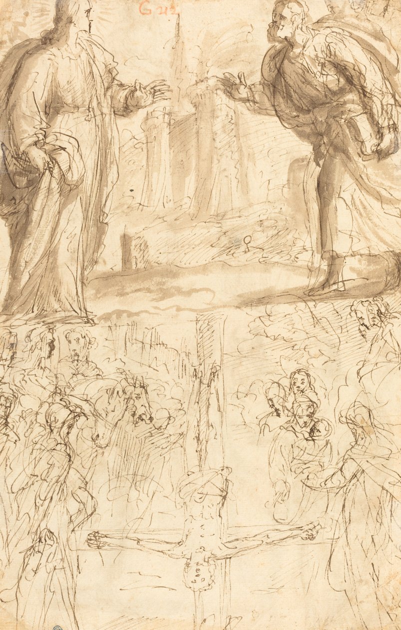 Ukřižování svatého Petra od Giulio Cesare Procaccini