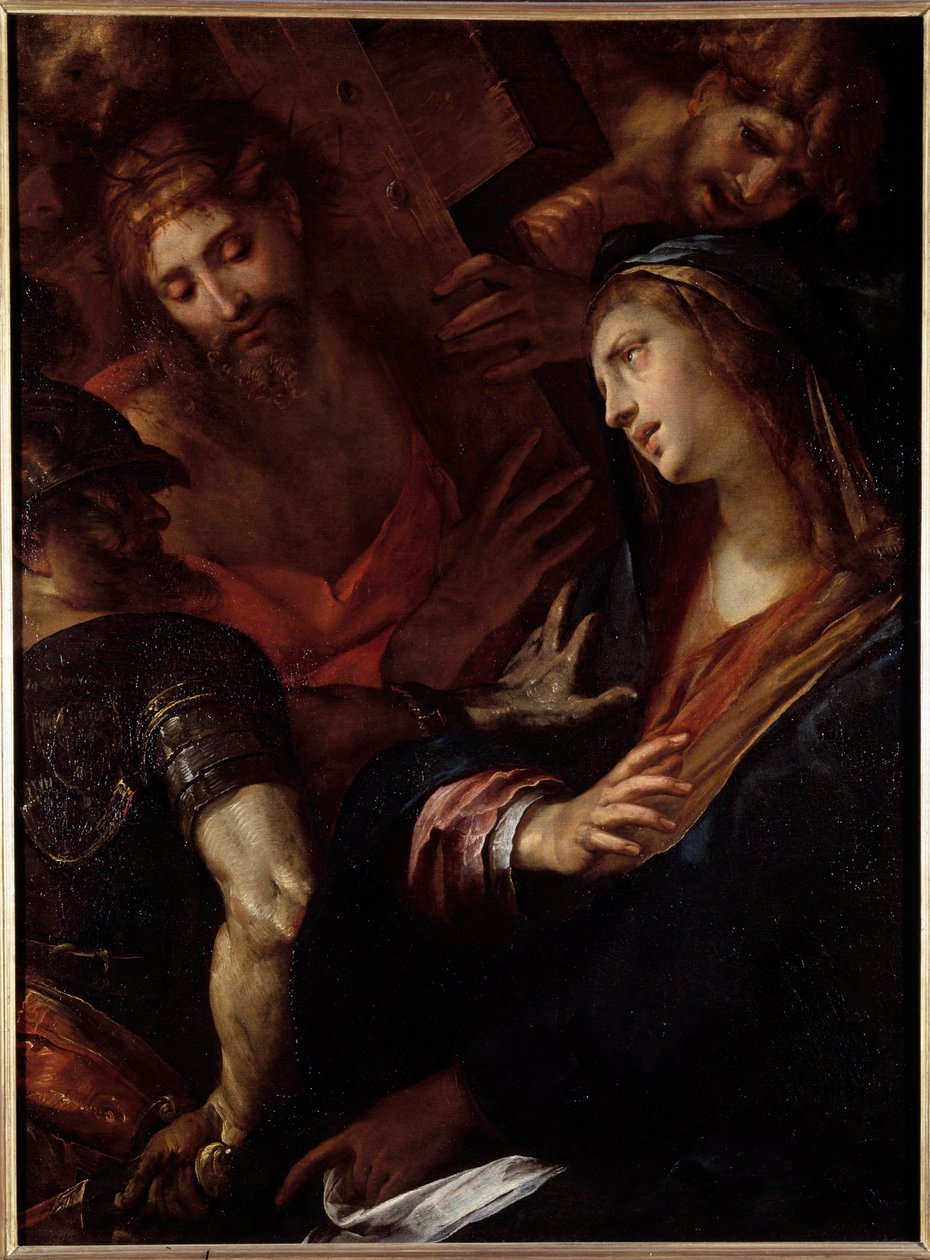 Ježíš a Panna Maria (olej na plátně od Giulio Cesare Procaccini