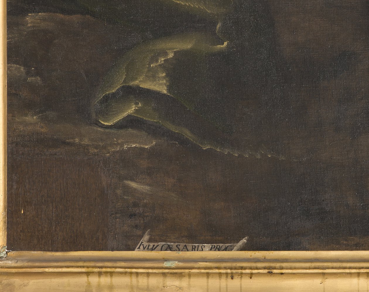 Podpis, detail, Panna Maria s dítětem a svatý Firmus a svatý Rusticus (detail 3704245) od Giulio Cesare Procaccini