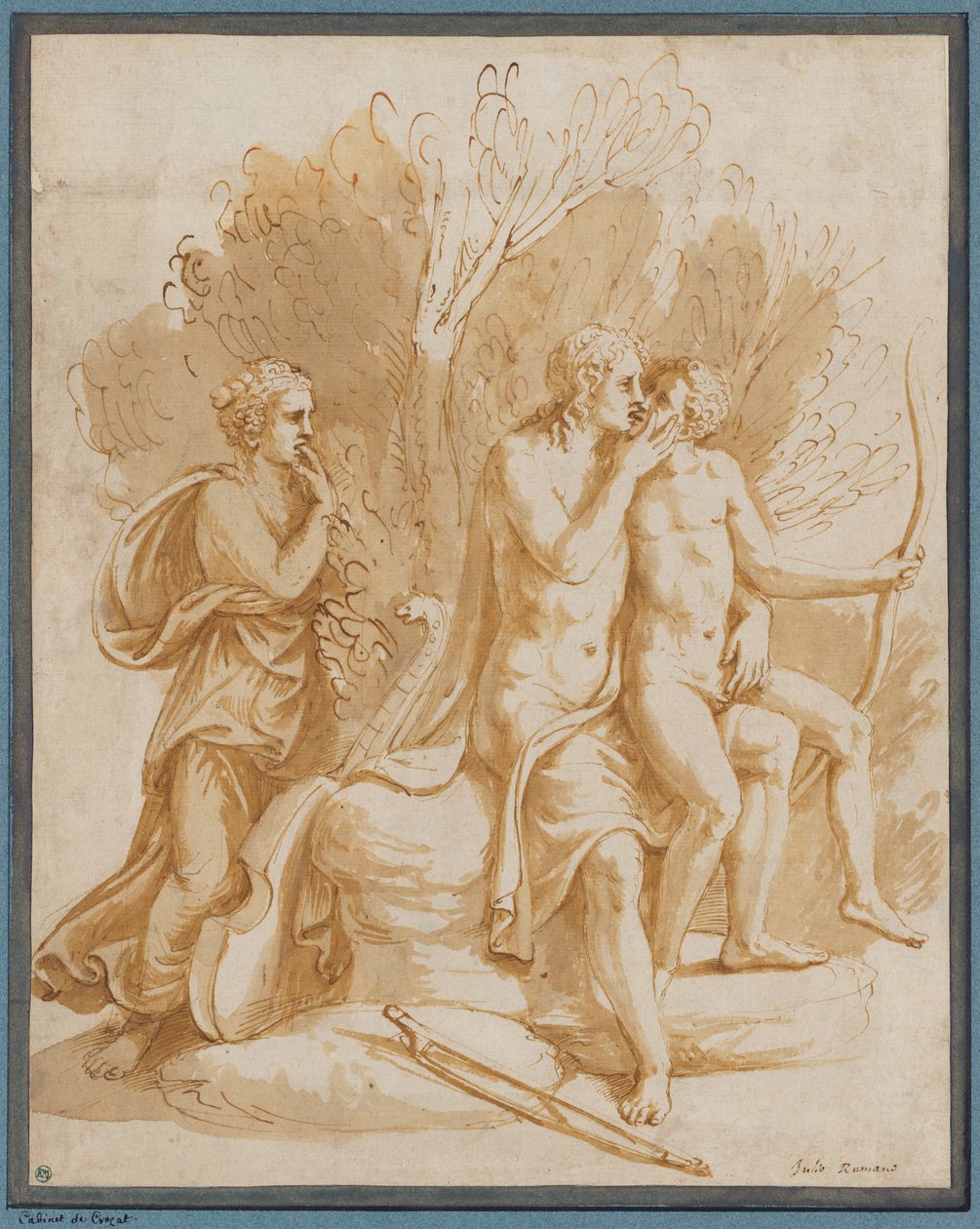 Apollo mit einem Liebhaber od Giulio Romano