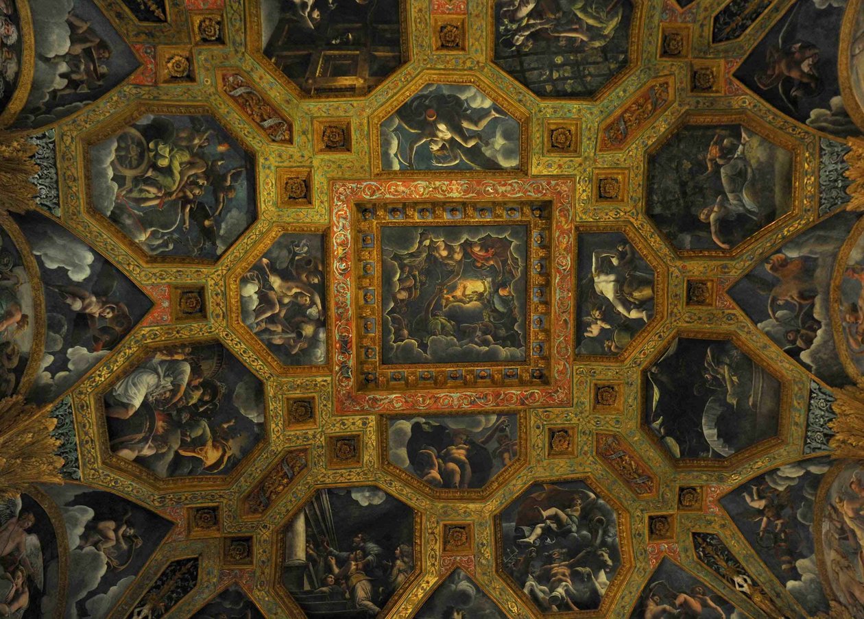 Detail fresky z Komory Amor a Psyche, 1526-1534 od Giulio Romano