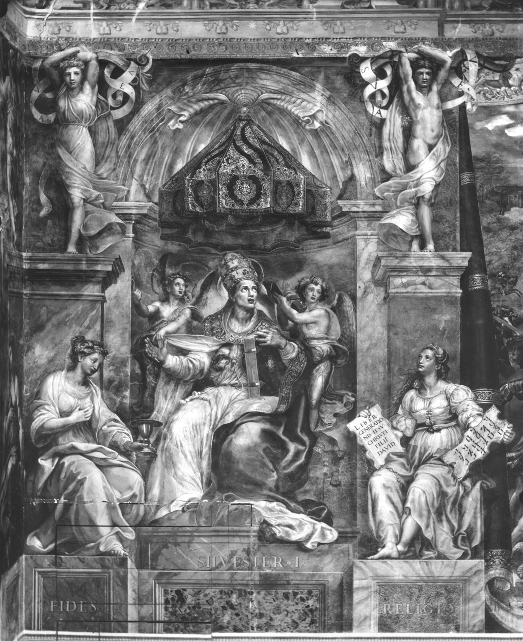 Papež Silvestr I (314-335) mezi vírou a náboženstvím, Raphael Rooms (viz také 252793 a 252794) od Giulio Romano