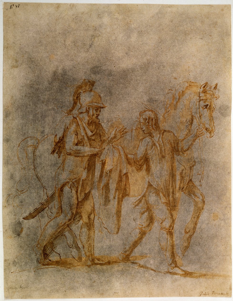 Svatý Martin a žebrák, počátek 16. století od Giulio Romano