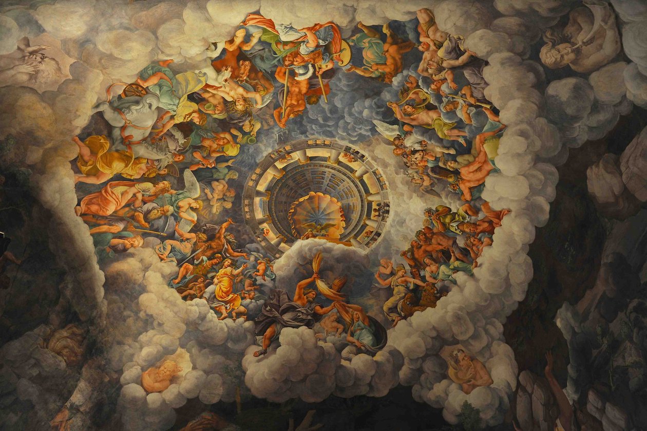 Pád obrů Síň obrů, 1536 od Giulio Romano