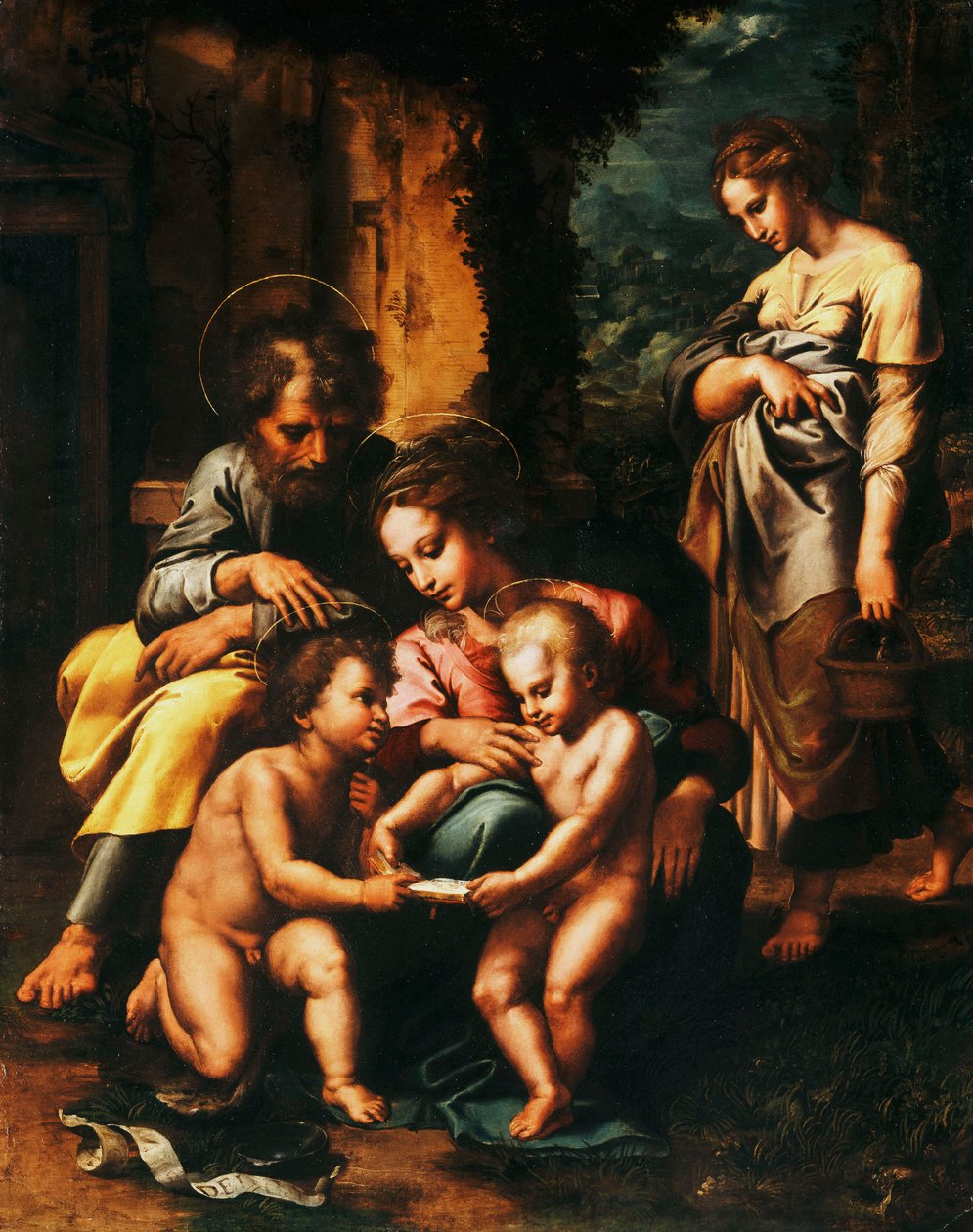 Svatá rodina Spinola, od Giulio Romano