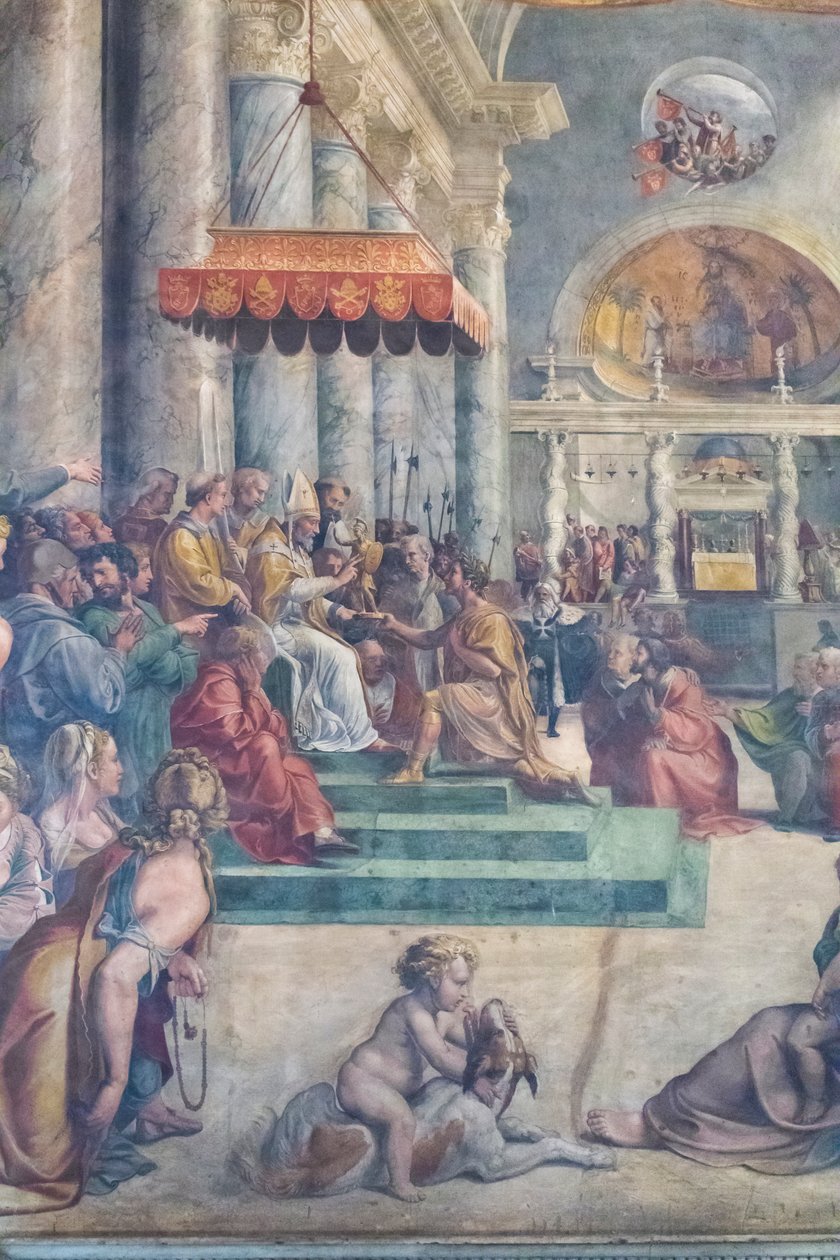 Darování Říma, detail od Giulio Romano