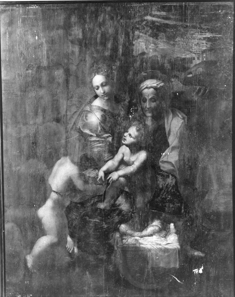 Madonna a dítě se svatými Elizabeth a John od Giulio Romano Raphael