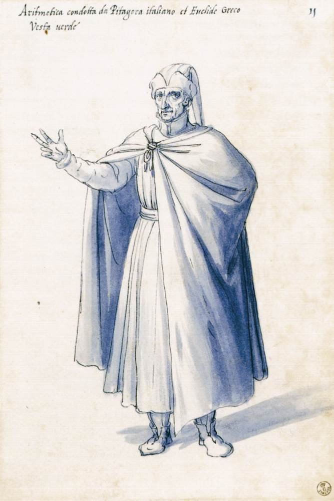 Kostým alegorické figury aritmetika od Giuseppe Arcimboldo
