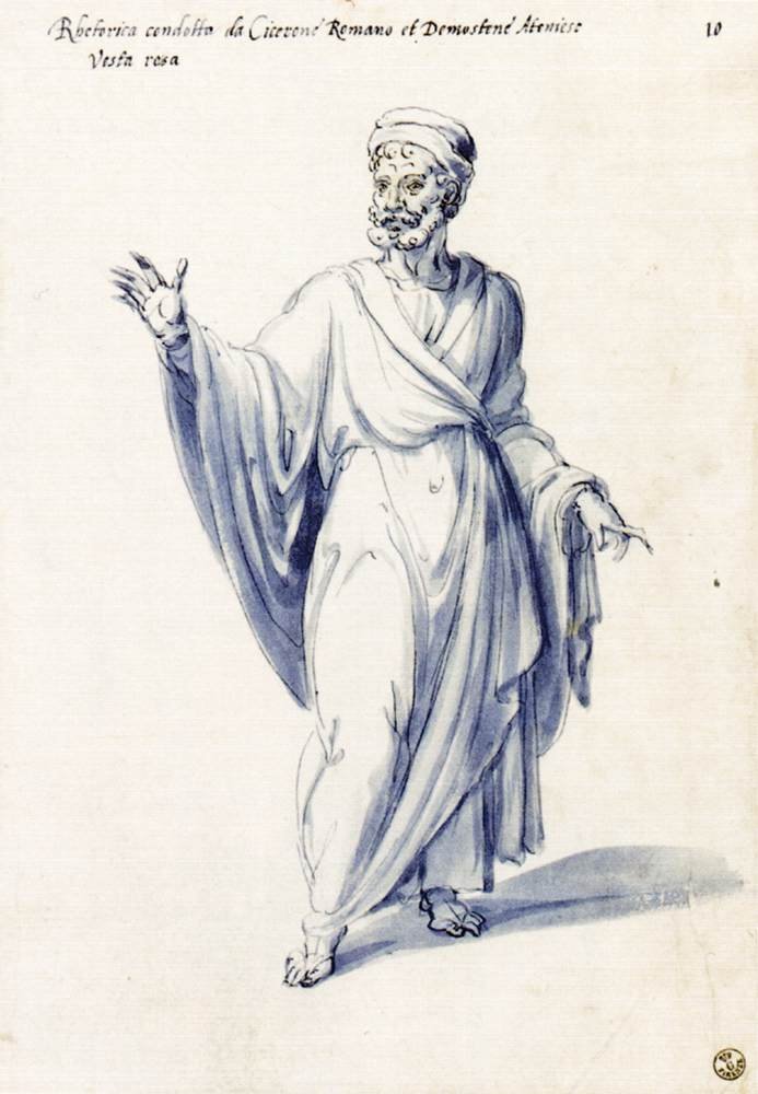 Kostým alegorické postavy Rétorika od Giuseppe Arcimboldo