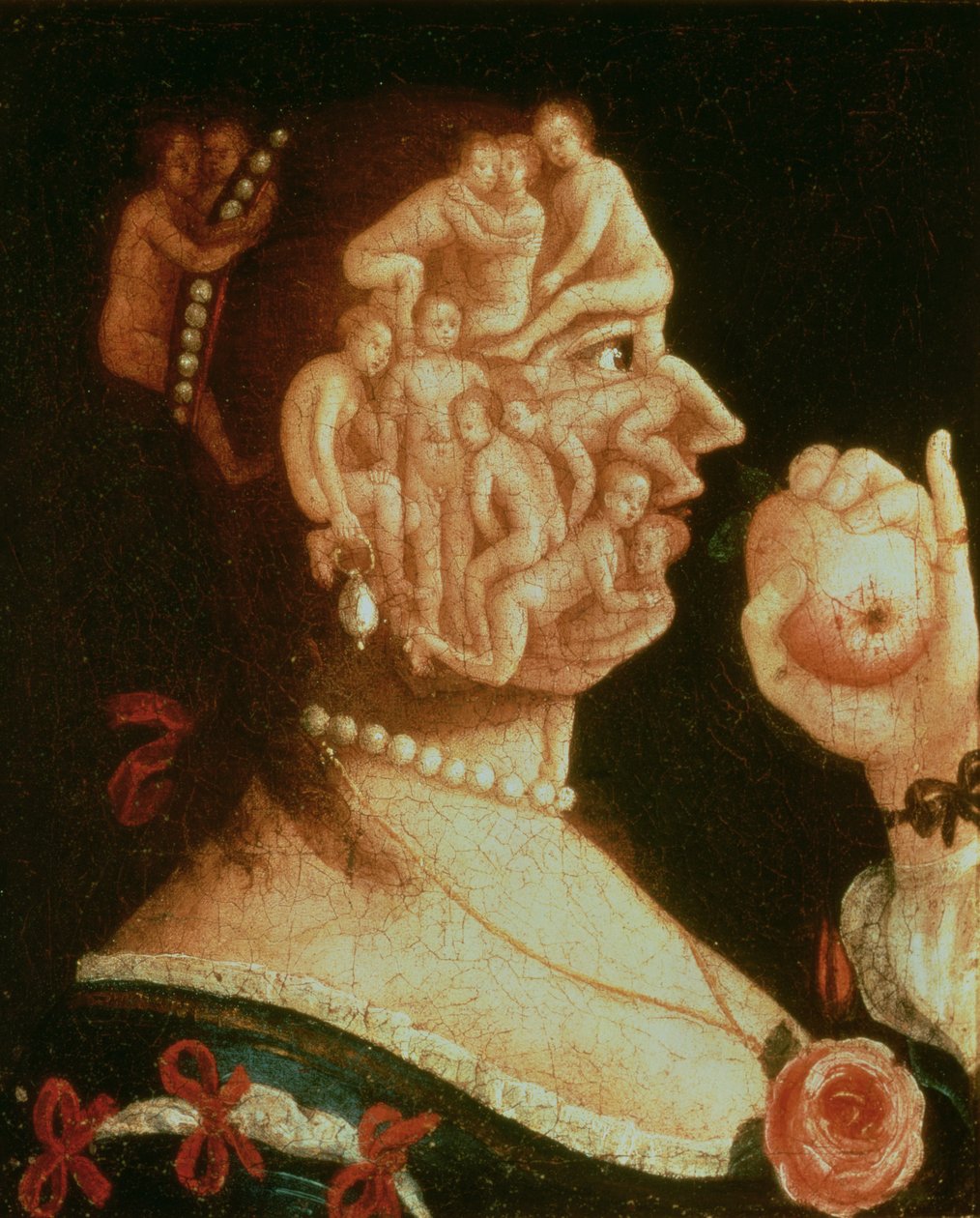 Portrét Evy (olej) od Giuseppe Arcimboldo