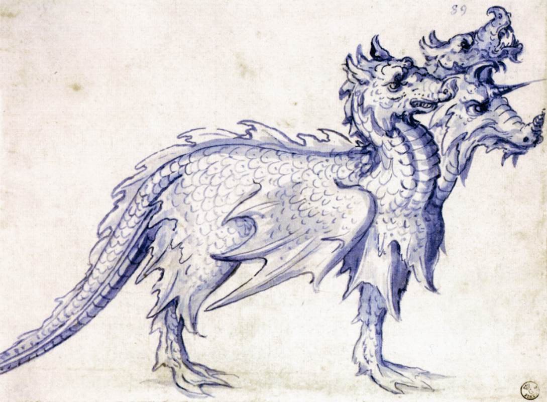 Skica pro Cerberus od Giuseppe Arcimboldo