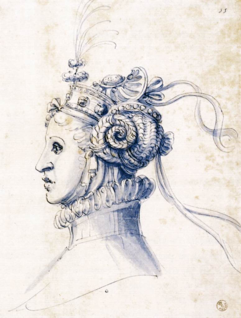 Skica pro masku od Giuseppe Arcimboldo