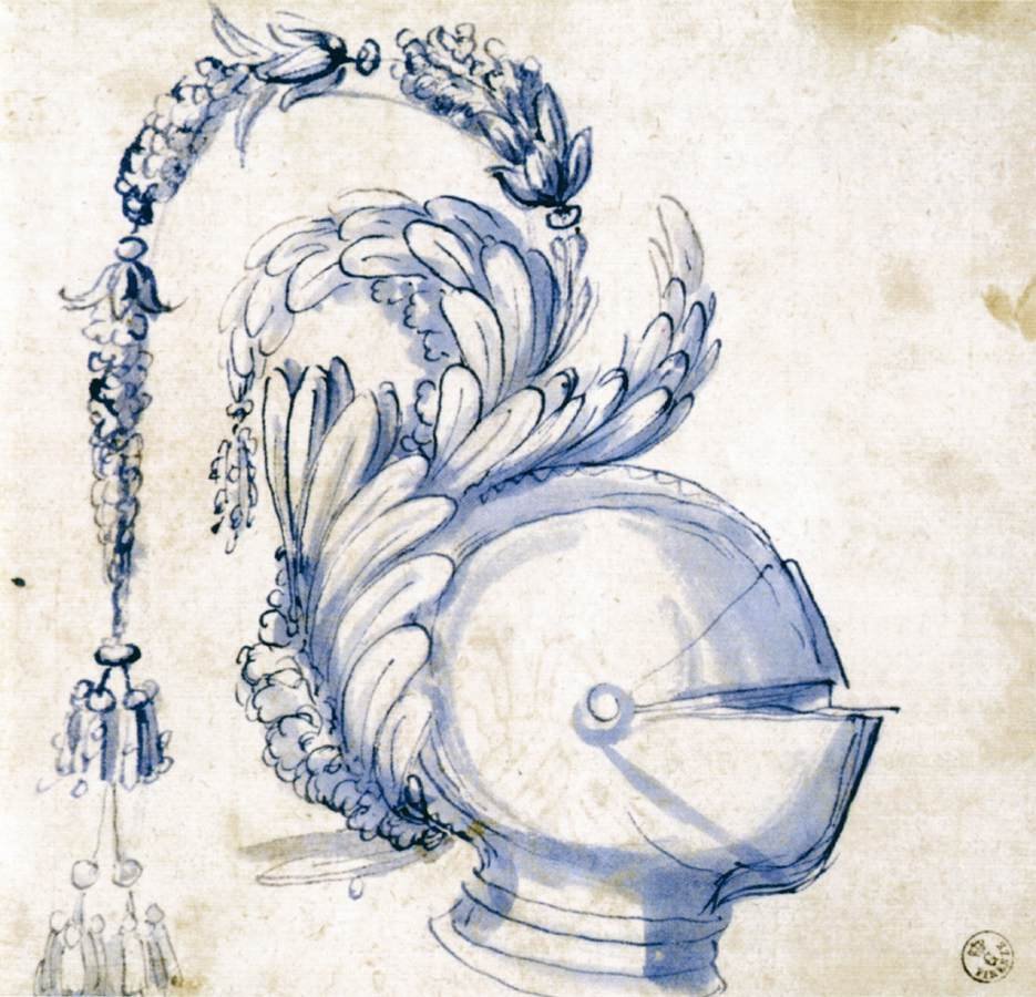 Skica pro Visored helmu od Giuseppe Arcimboldo