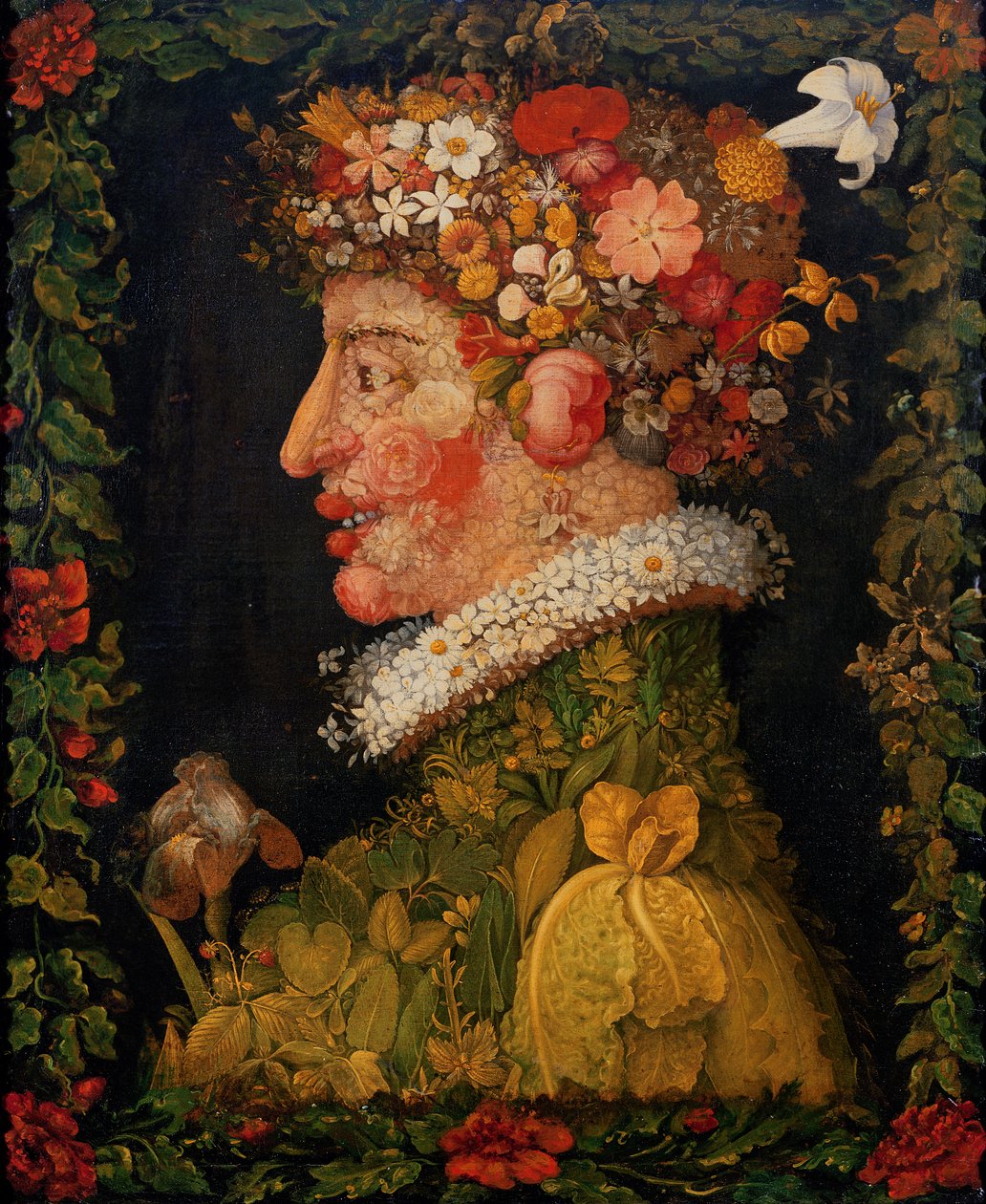 Jaro, ze série zobrazující čtyři roční období, 1573 od Giuseppe Arcimboldo