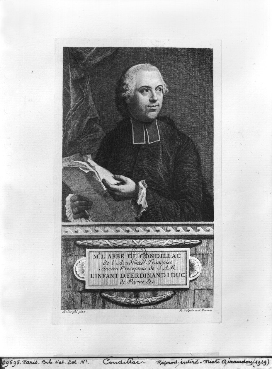Etienne Bonnot de Condillac (1715-80) 2. polovina 18. století, ryl Giovanni Volpato (1733-1803) od Giuseppe Baldrighi